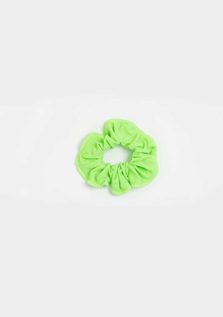 neon scrunchie green
