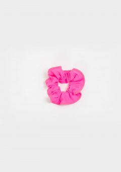 neon scrunchie pink