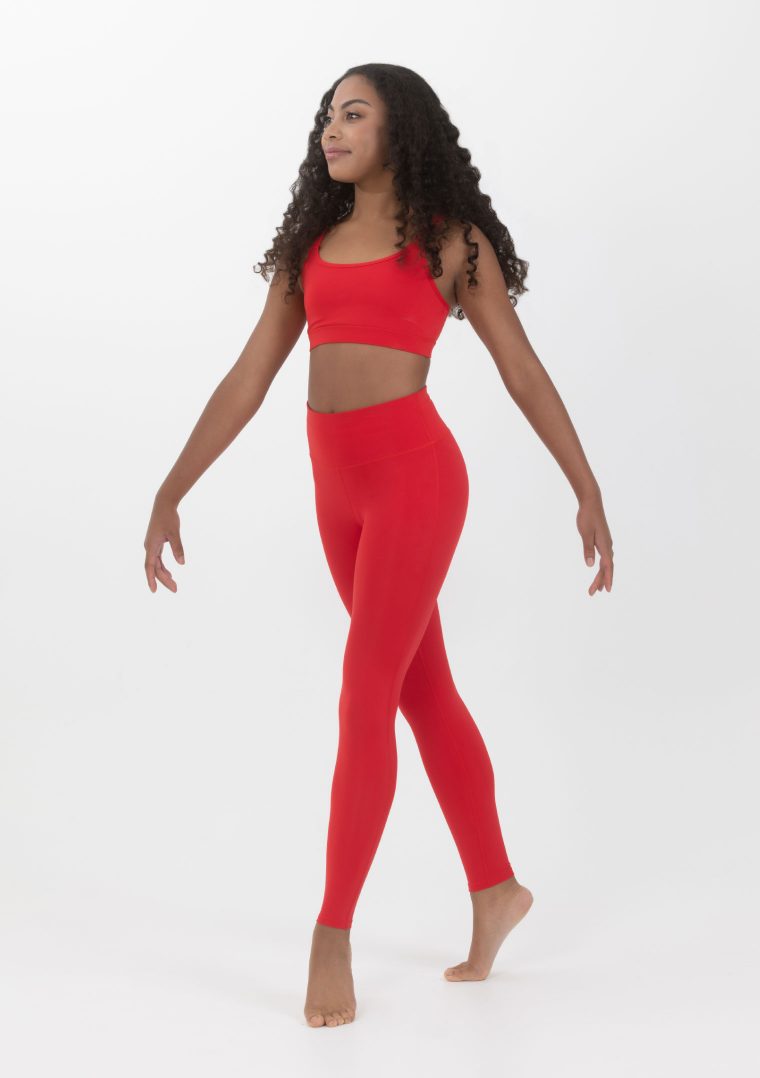 performance leggings red