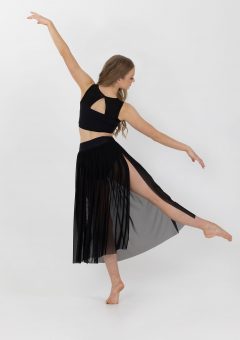 vision mesh skirt black