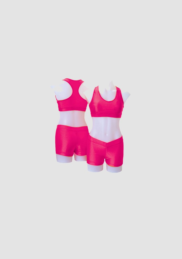 t-back crop top fuchsia