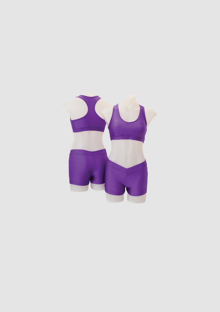 t-back crop top purple