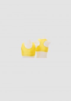t-back crop top yellow