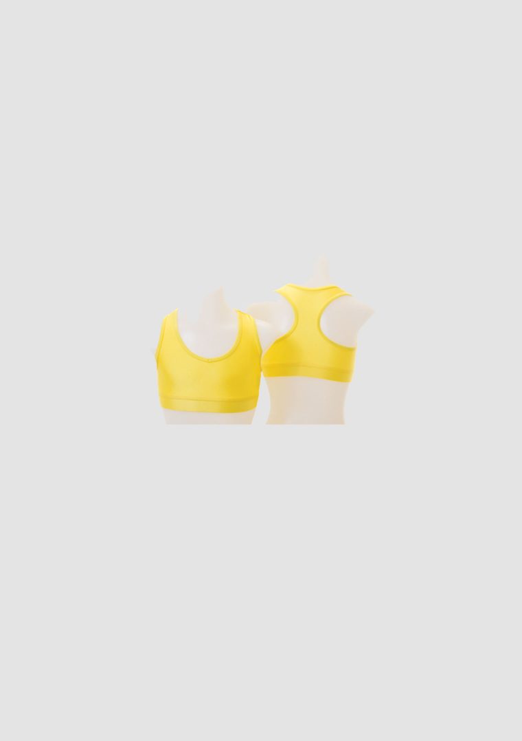 t-back crop top yellow