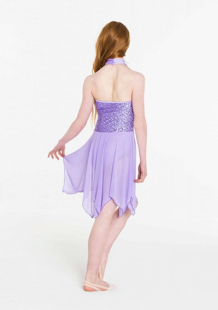 pastel essence sequin lyrical dress lilac