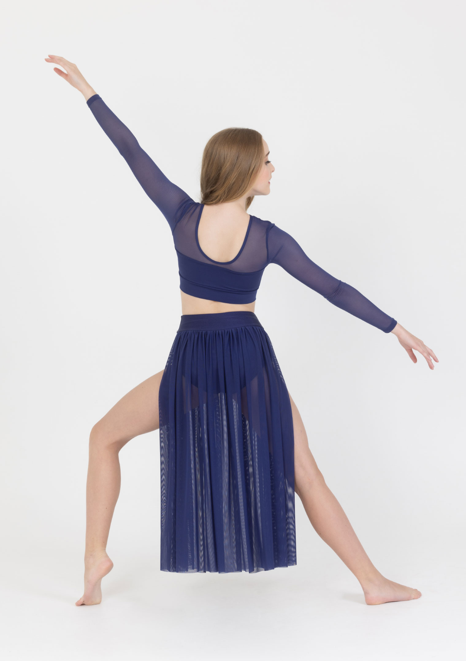 Studio 7 Dancewear | Tyler Long Sleeve Crop | Mesh Long Sleeve Crop