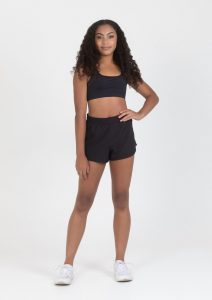 eco running shorts black