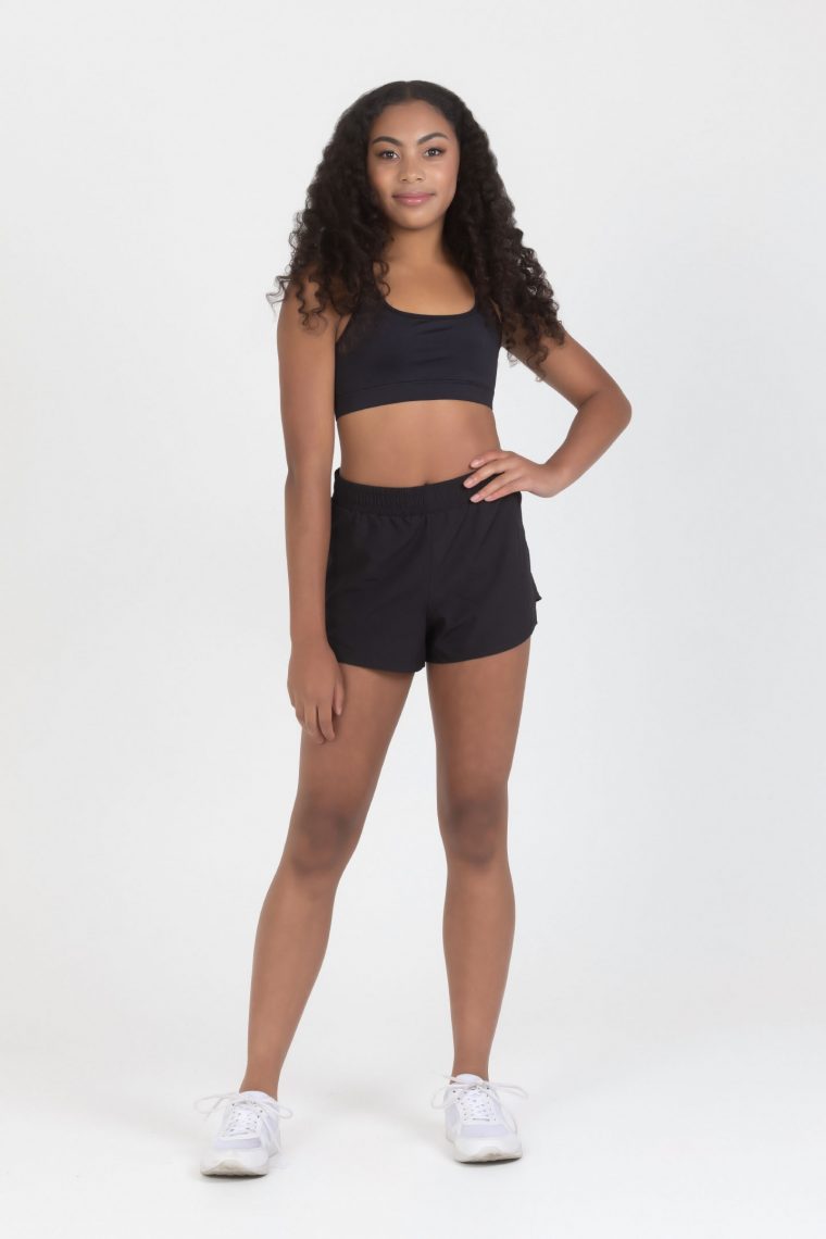 eco running shorts black