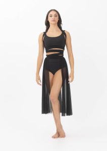 convertible mesh overdress black