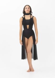 convertible mesh overdress black