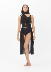 convertible mesh overdress black