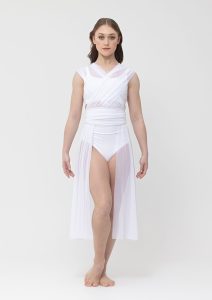 convertible mesh overdress white