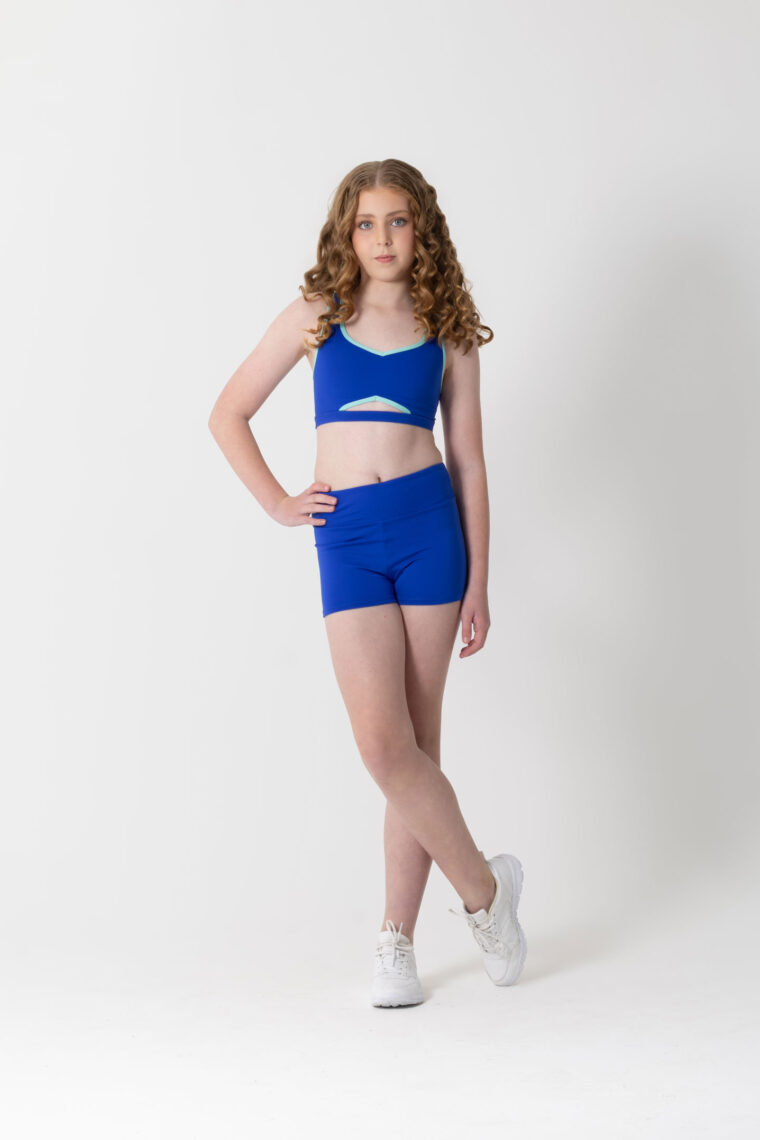 holly dance crop top cobalt
