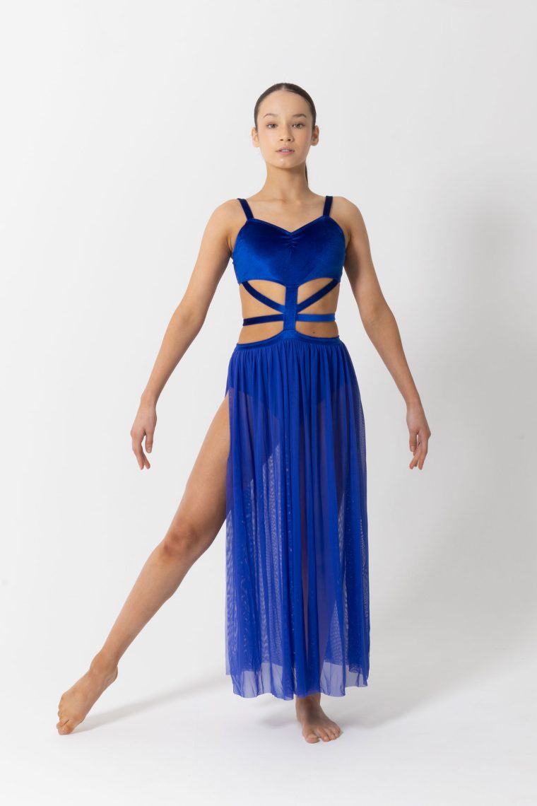 celeste lyrical dress royal blue