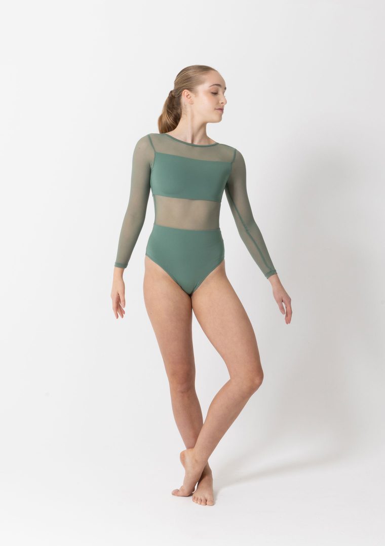 cleo leotard forest green