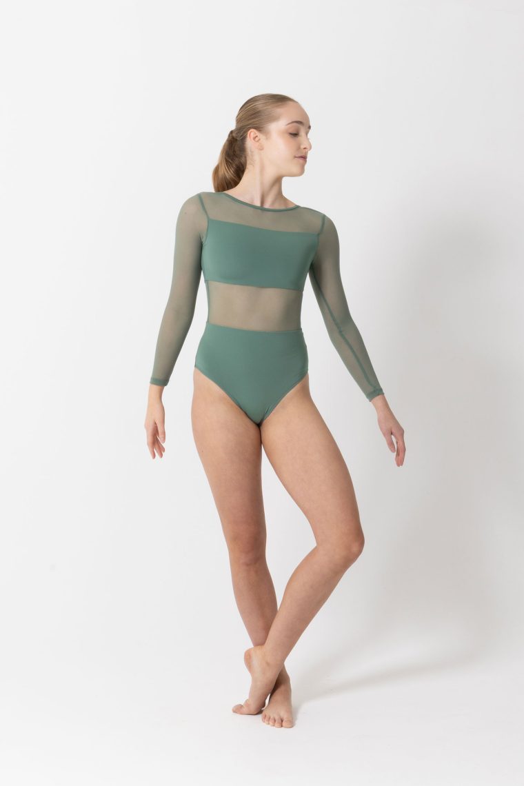 cleo leotard forest green