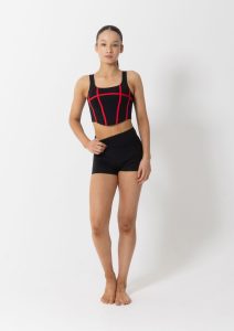livi crop black red binding