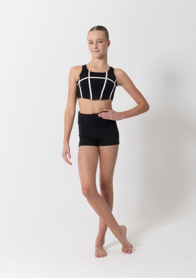 livi crop black white binding