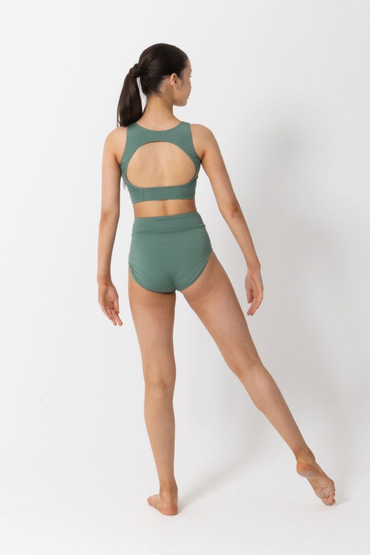livi crop forest green