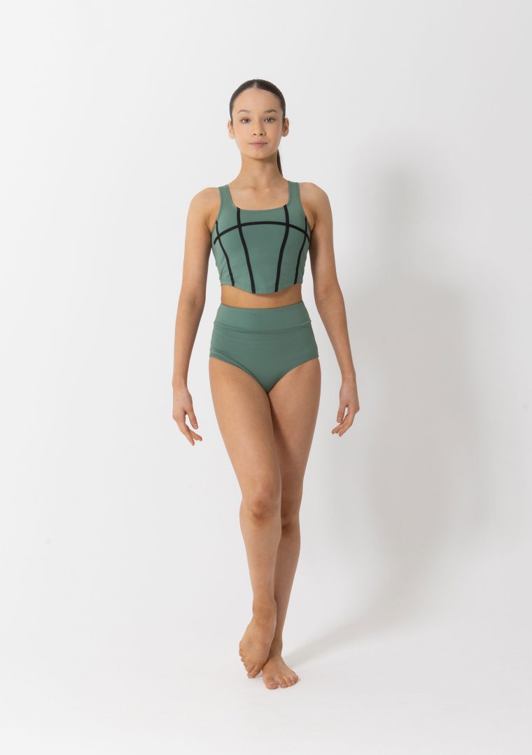 livi crop forest green