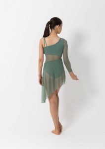 tasha lyrical dress forest green