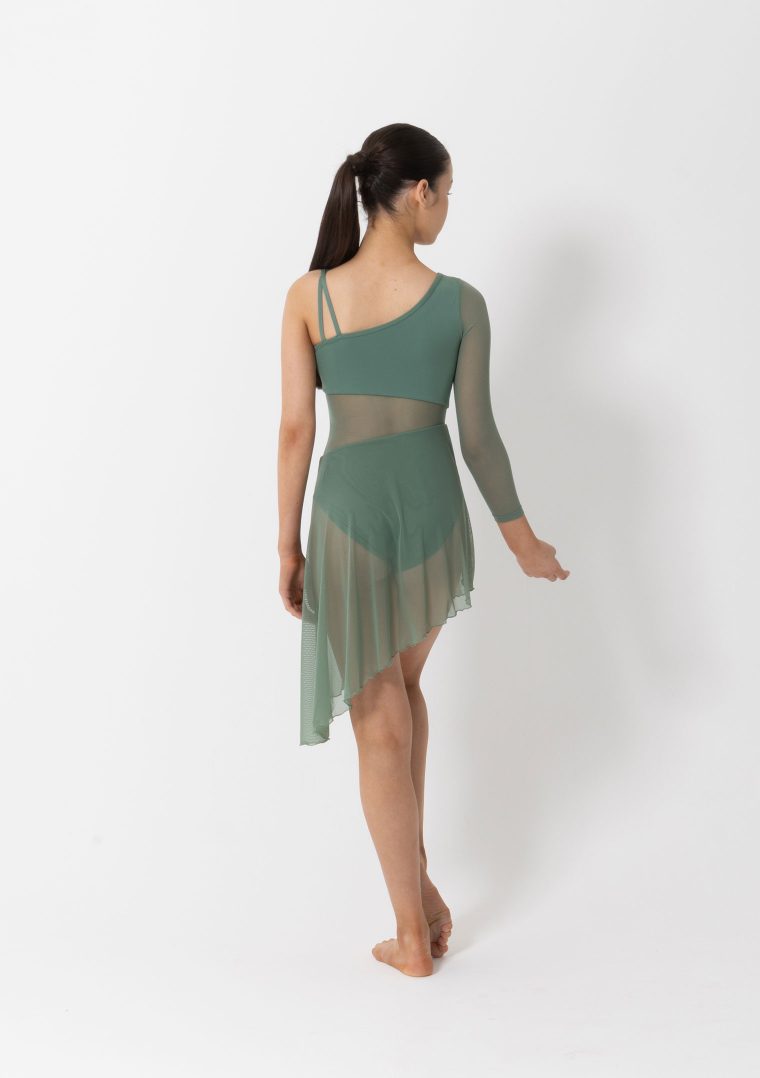 tasha lyrical dress forest green