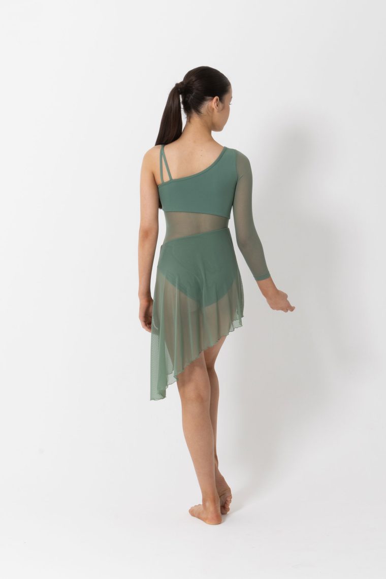 tasha lyrical dress forest green