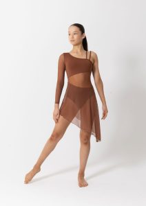 tasha lyrical dress mocha brown