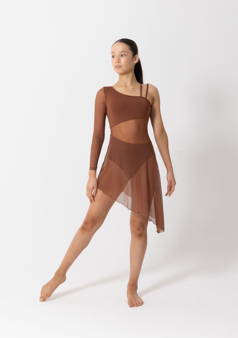 tasha lyrical dress mocha brown