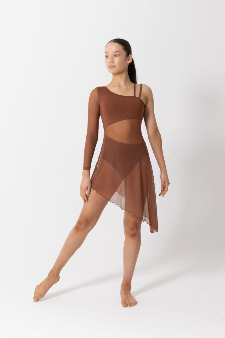 tasha lyrical dress mocha brown