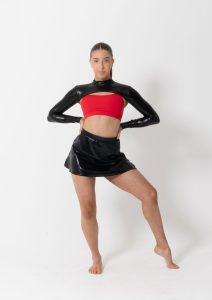verity mini skirt metallic black