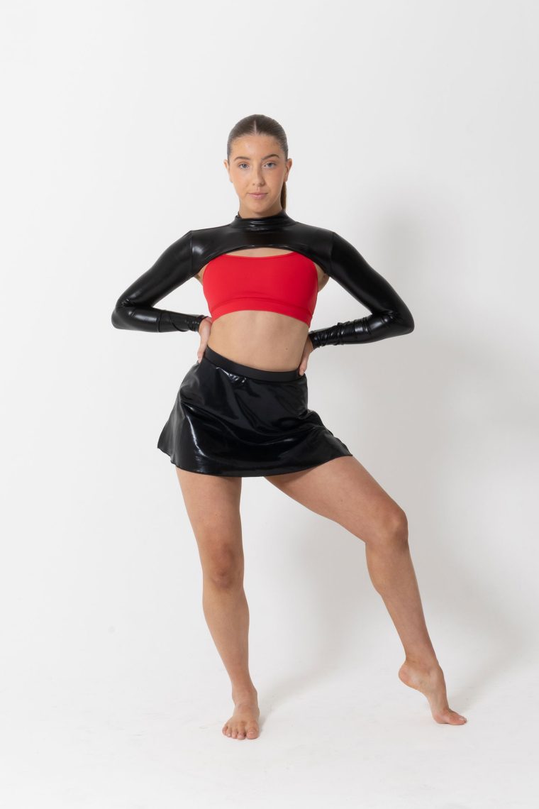 verity mini skirt metallic black