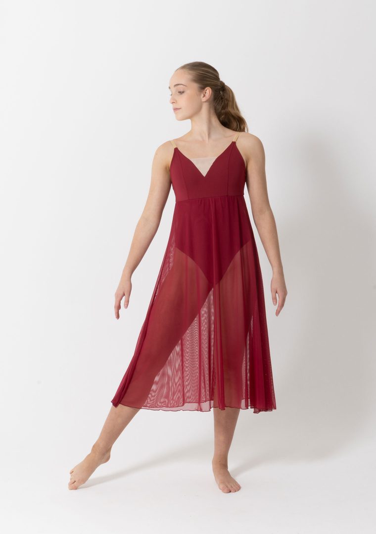 willow lyrical dress burgundy