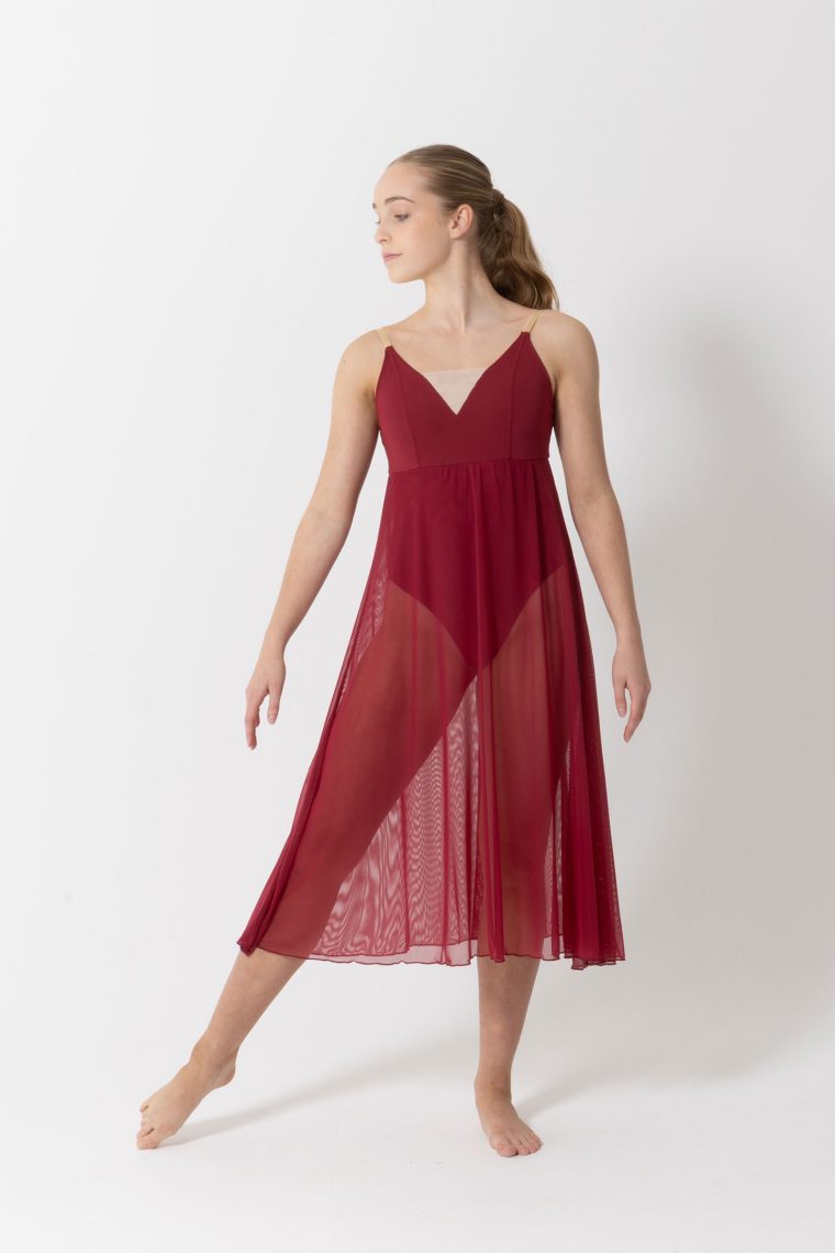 willow lyrical dress burgundy