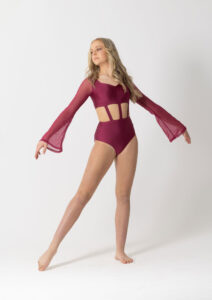 Isobel Leotard burgundy contemporary lyrical