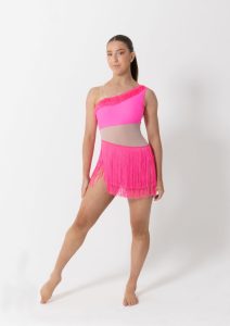 sasha tassel dress neon pink