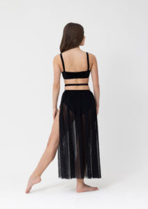 celeste lyrical velvet dress black