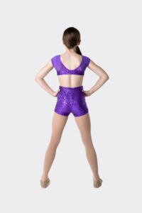 sequin biketard purple