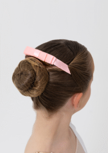 satin hair bow ballet pink