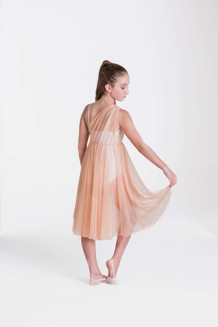 Grecian lyrical dress apricot