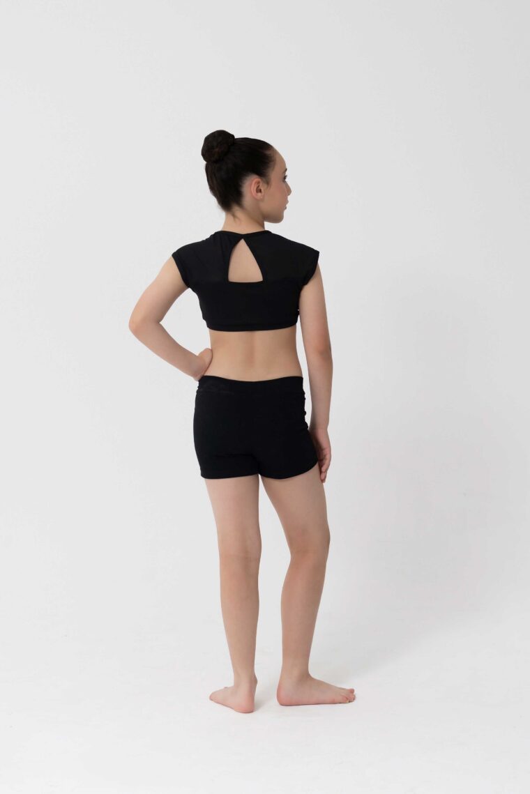 cotton dance shorts black