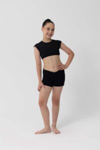 cotton dance shorts black