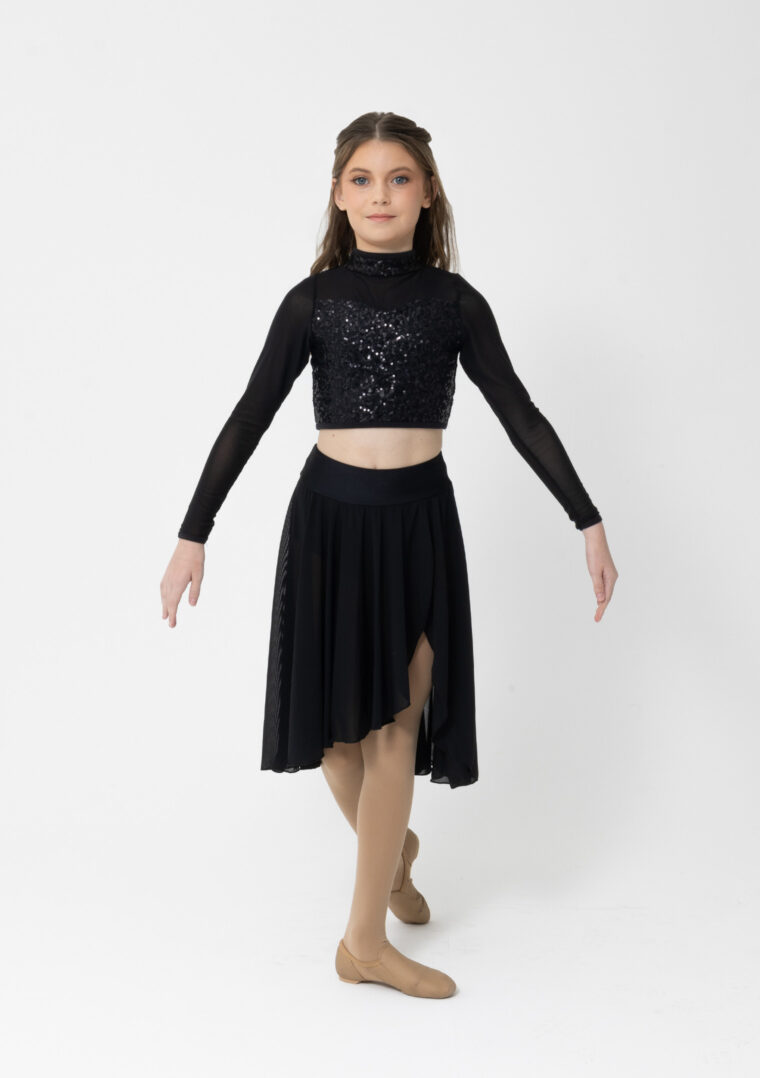 inspire mesh skirt black