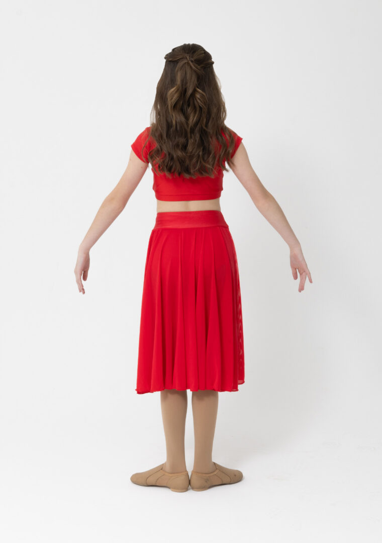 inspire mesh skirt red