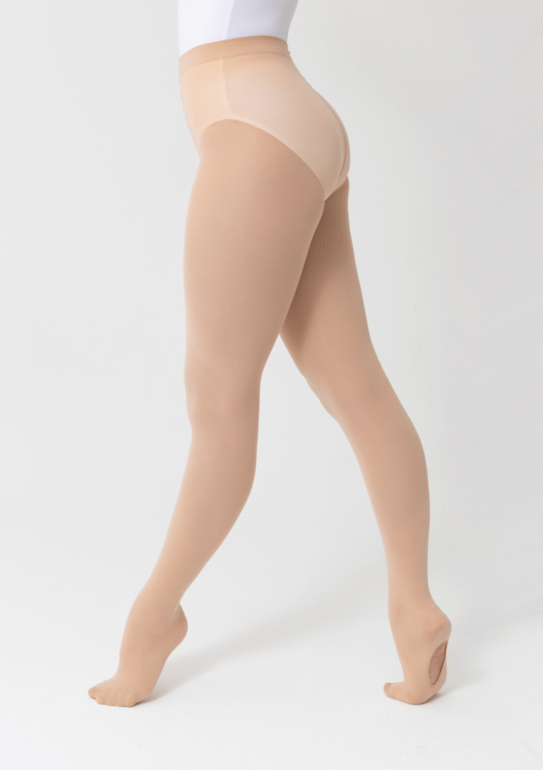convertible ballet and dance tights salmon pink
