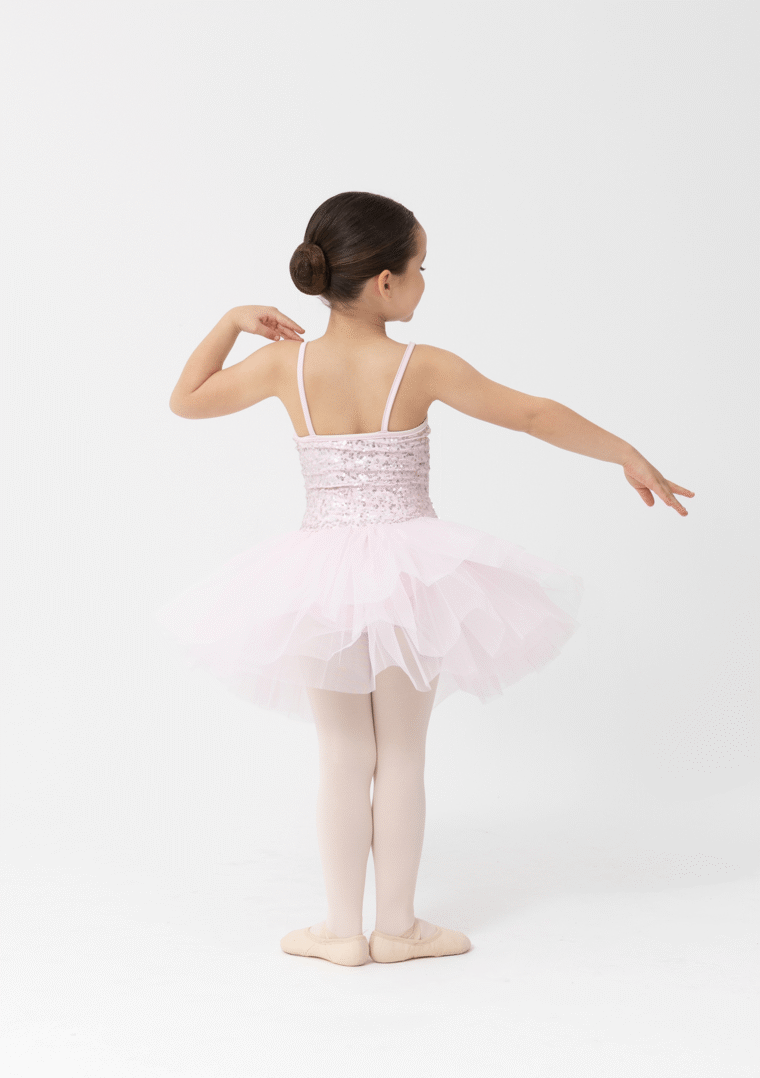 sequin tutu dress pale pink