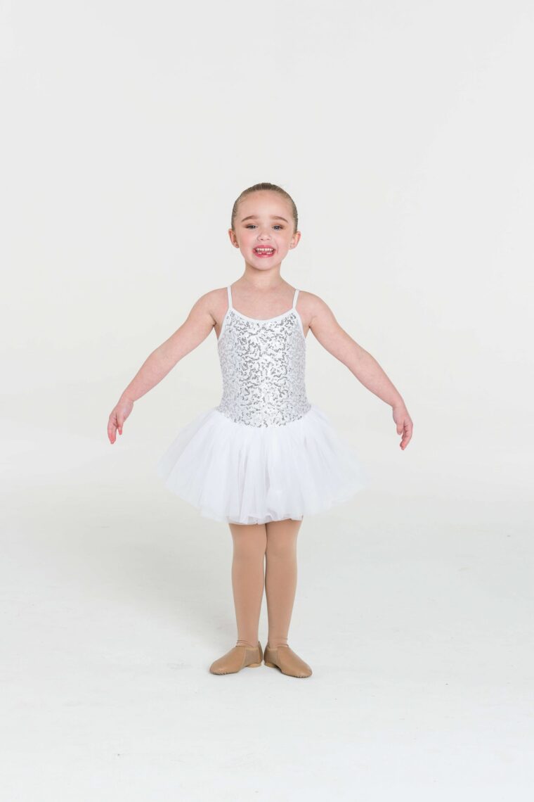 sequin tutu dress white