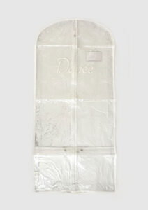 short garment bag clear white