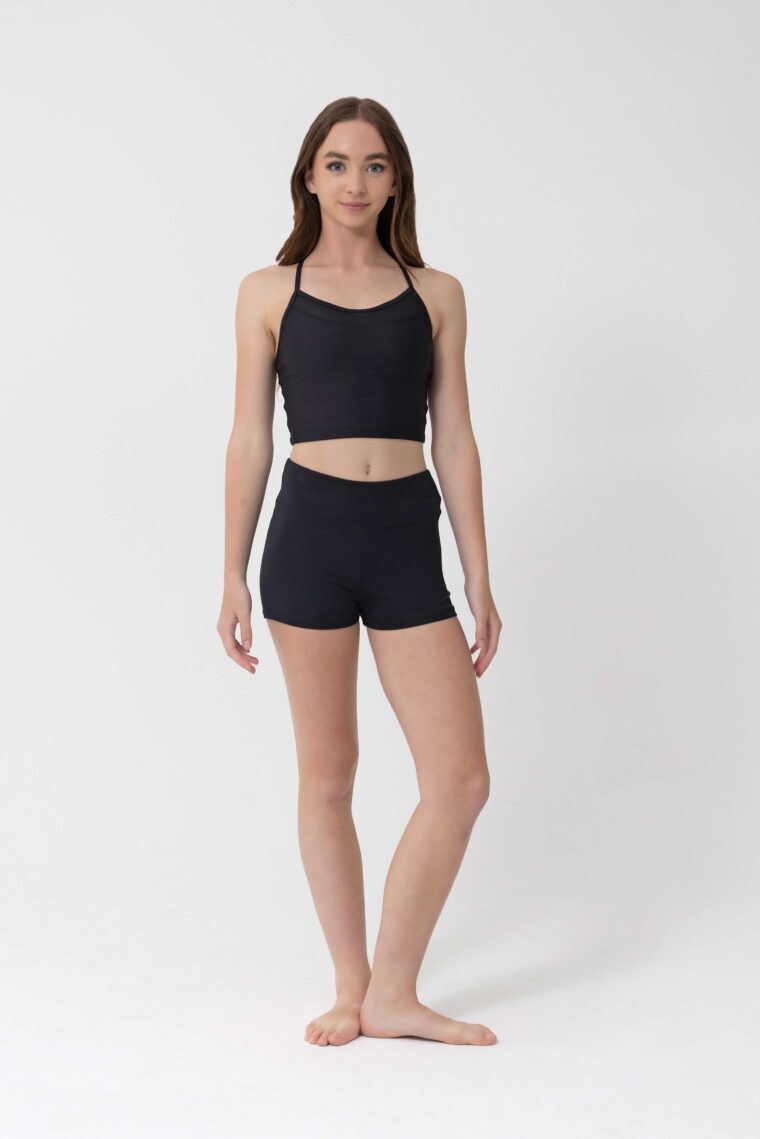 kara crop top black