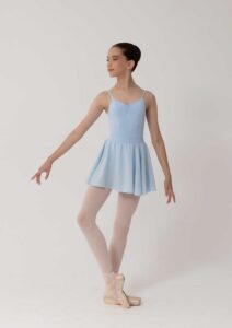 premium full circle skirt pale blue